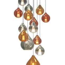 Murano Glass Pendant Light- copper, chrome- Styylish