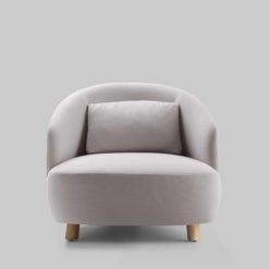 Modern Lounge chair with Footstool, front view- Styylish