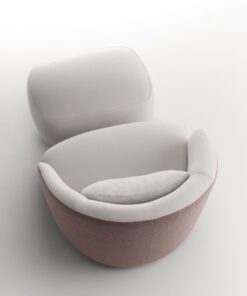 Modern Lounge chair with Footstool, view from above- Styylish