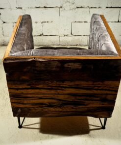 Reclaimed wood- back view of armchair- styylish
