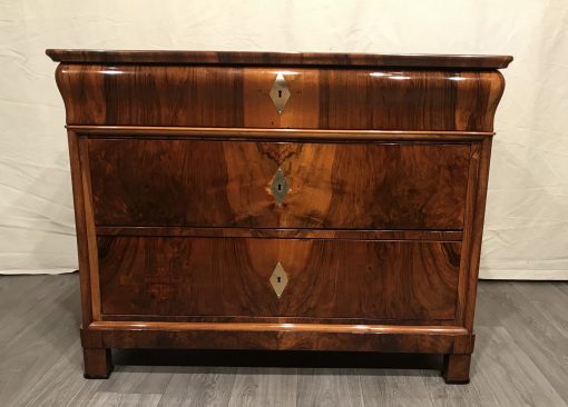 Biedermeier walnut chest- front view- styylish