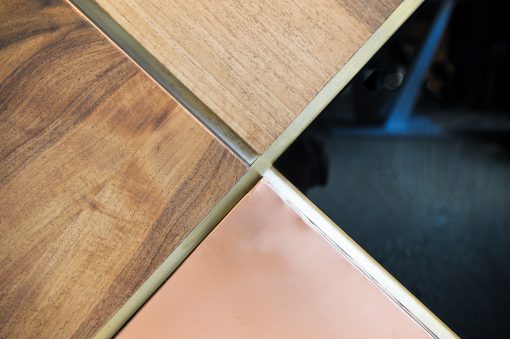 Modern bar cabinet- detail of the different materials used- styylish