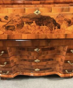 Baroque Cabinet- view of the marquetry on the writing flap- styylish