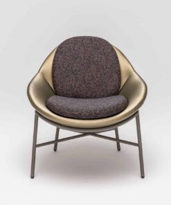 Custom Made Lounge Chair- gold face view- Styylish