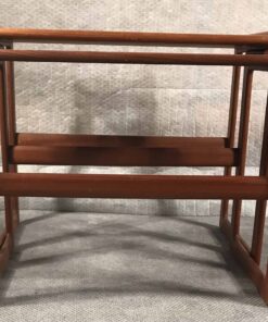 Mid-century Nesting tables- teak wood, back view- Styylish