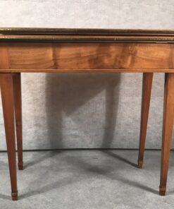 Biedermeier card table- walnut veneer, front view- styylish