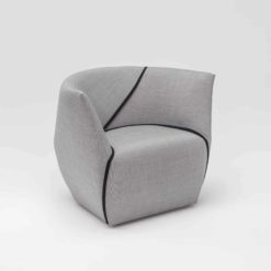 contemporary lounge chair- grey side view- styylish