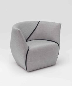 contemporary lounge chair- grey side view- styylish