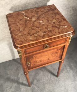 Antique nightstands- top view with the rose colored marble top- styylish