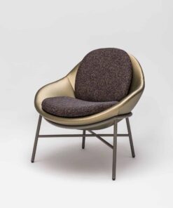 Custom Made Lounge Chair- gold side view- Styylish