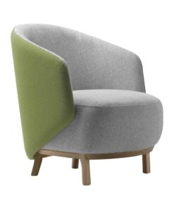 Large Custom made armchair- grey and green- styylish