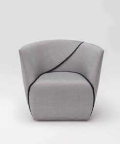 contemporary lounge chair- grey face view- styylish