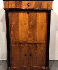 Biedermeier drop front desk- three-ifront view of the desk with closed writing flap- Styylish