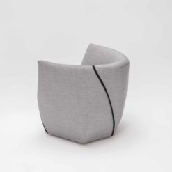 contemporary lounge chair- grey back view- styylish