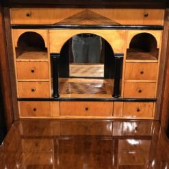 Biedermeier drop front desk- three-front view of the writing compartment- Styylish