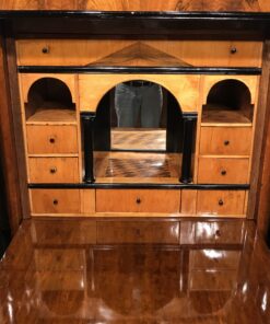 Biedermeier drop front desk- three-front view of the writing compartment- Styylish