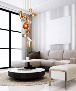 Hand blown pendant lights- with 14 glass spheres- Styylish