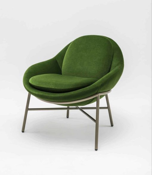 Custom Made Lounge Chair- green side view- Styylish