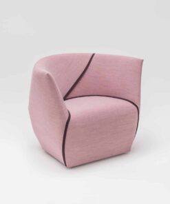 contemporary lounge chair- pink side view- styylish
