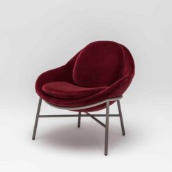 Custom Made Lounge Chair- red side view- Styylish