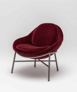 Custom Made Lounge Chair- red side view- Styylish