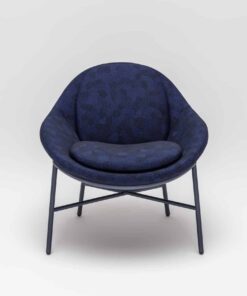 Custom Made Lounge Chair- blue face view- Styylish