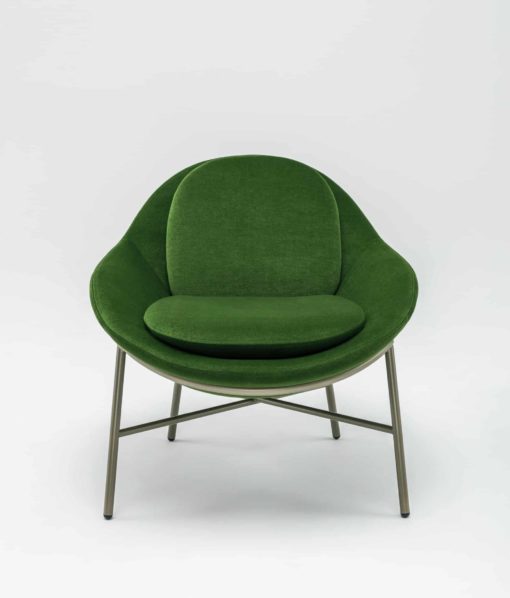 Custom Made Lounge Chair- green face view- Styylish