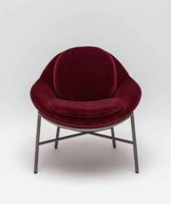 Custom Made Lounge Chair- red face view- Styylish