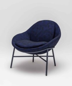 Custom Made Lounge Chair- blue side view- Styylish