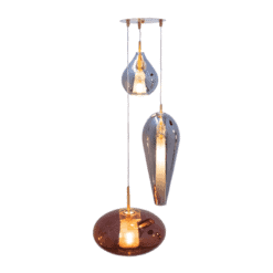 Hand blown pendant lights- with three glass spheres- Styylish