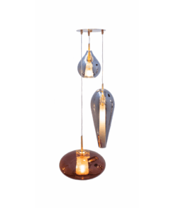 Hand blown pendant lights- with three glass spheres- Styylish