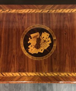 Neoclassical Dresser- king wood with marquetry-detail of top with medaillon- Styylish