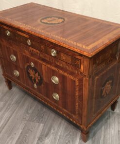 Neoclassical Dresser- king wood with marquetry-Three quarter view- Styylish