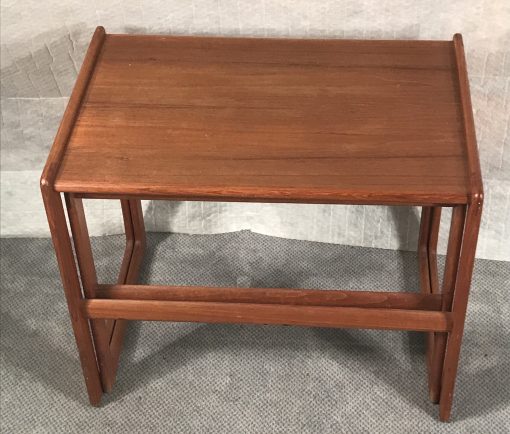 Mid-century Nesting tables- teak wood, view from above- Styylish