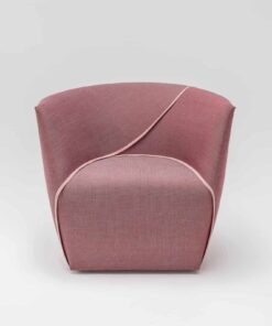 contemporary lounge chair- old pink face view- styylish