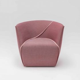 Contemporary Lounge Chair, UME, Japanese-Style, Handmade in Europe