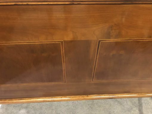 Antique Cherry Desk- detail of veneer on the back- styylish