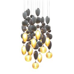 Glass Pendant light- with Murano glass hand blown spheres- styylish