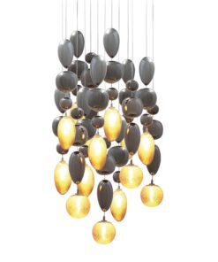 Glass Pendant light- with Murano glass hand blown spheres- styylish