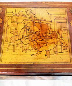 Dutch Game Table- view of picture on top of the table- styylish