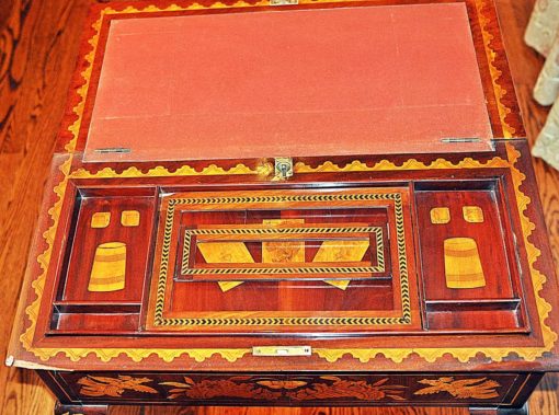 Dutch Game Table- detail of the writing top- styylish