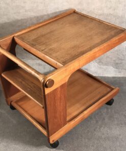 Mid century tea cart- view from the back and the right side- styylish