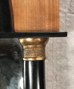 Biedermeier cherry mirror- view of the gilt wood capital of a column- styylish