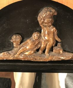 Biedermeier cherry mirror- view of the gilt wood hand carved decoration- styylish