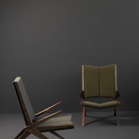 Modern Custom Made Lounge Chair, European Design, Hand Made