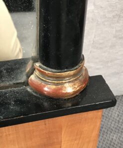 Biedermeier cherry mirror- view of the gilt wood base of a column- styylish