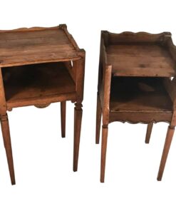 Two provincial nightstands- oak carved- styylish