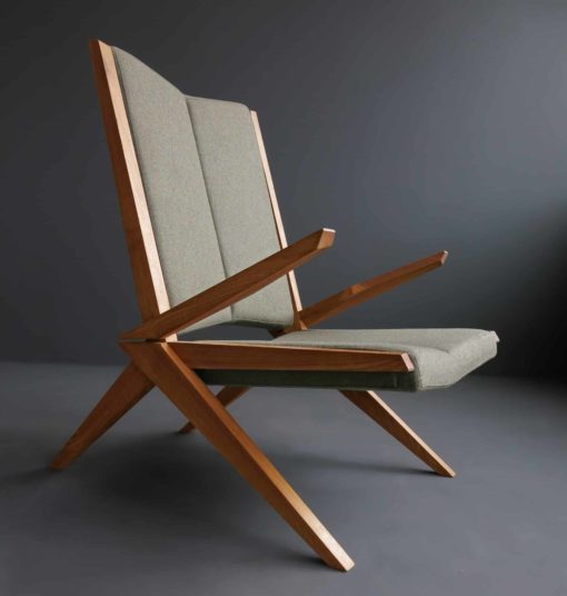 Modern Custom Made Lounge Chair-green fabric- styylish