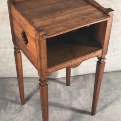 Two provincial nightstands- one of the two- three quarter view- styylish