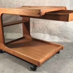 Mid century tea cart- view from the left front- styylish